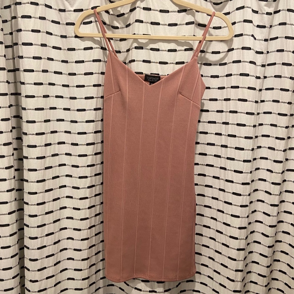 TopShop Bodycon Dress in Mauve Pink